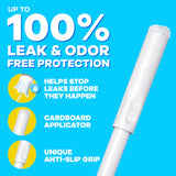 Tampax Jupe Anti-Fuite LeakGuard protège contre les fuites.
