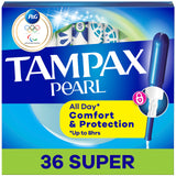 Tampon Tampax Pearl Super absorption pour flux soutenu et protection durable