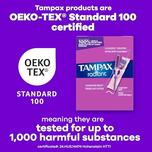 Tampons Tampax Radiant protection absence d’odeur discrète