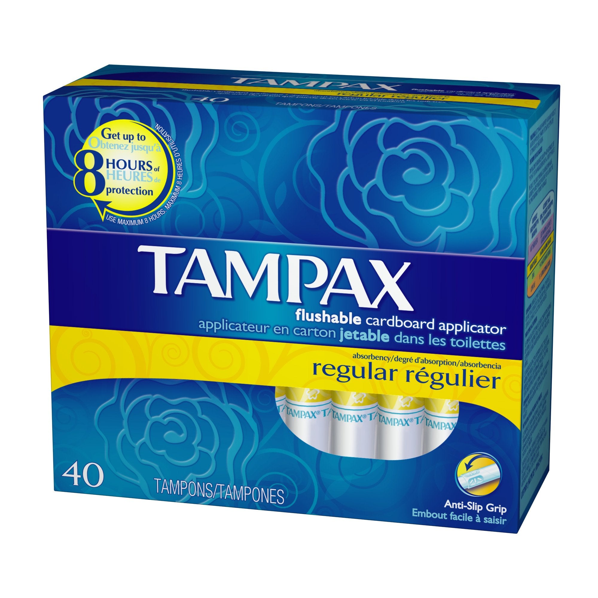 Tampax Regular protège-slips – paquet de 40, offre une protection discrète et durable toute la journée