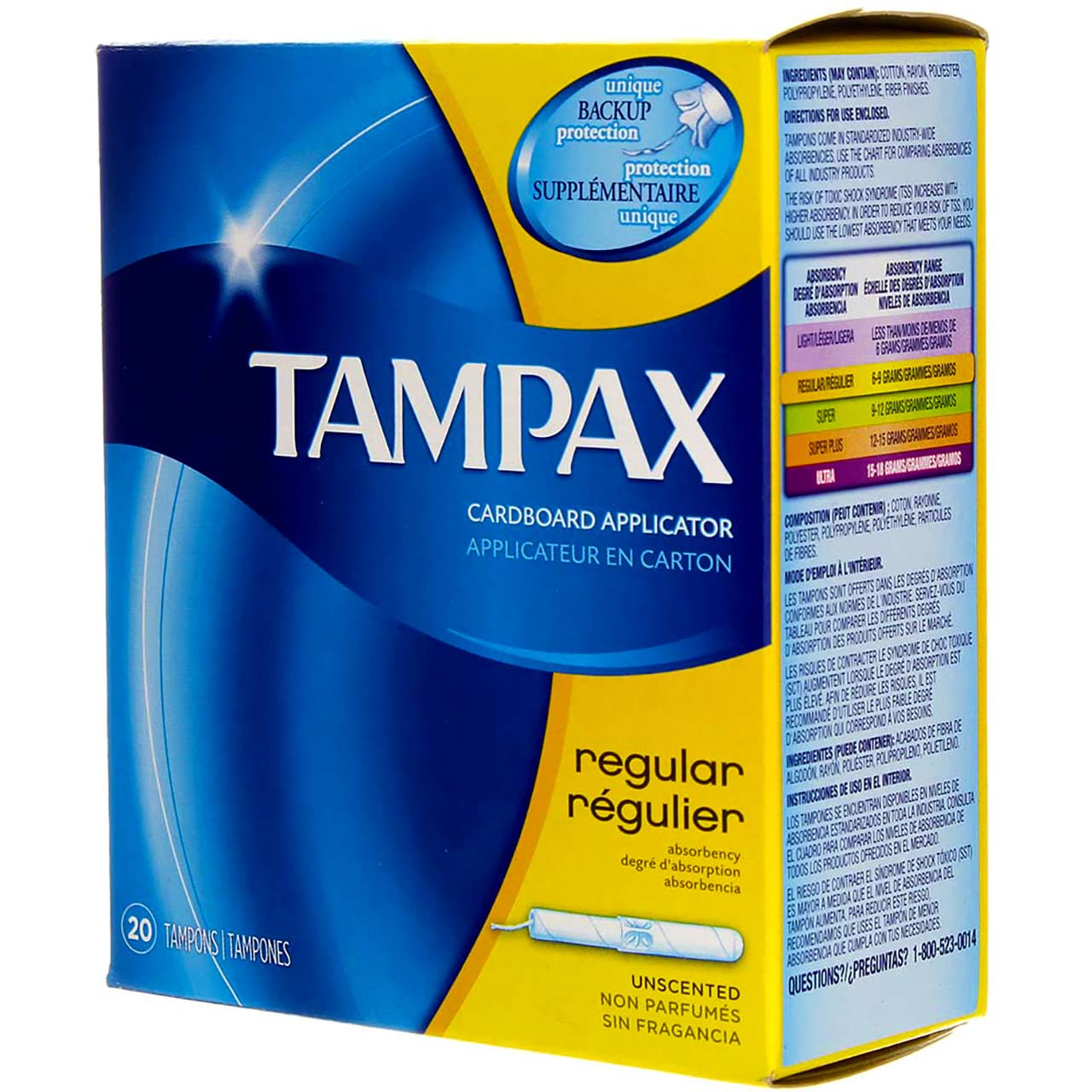 Tampons Tampax prise antidérapante pour placement précis
