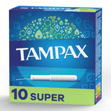 Tampax Tampons Super 10-ct: protection fiable et confort durable pour une journée sans soucis.