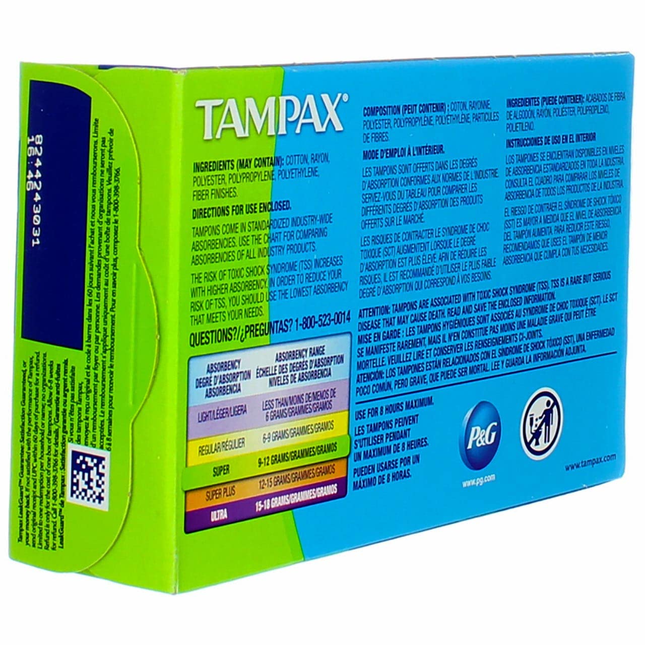 Tampons Tampax Super jetables : parfait pour les activités sportives et les déplacements.