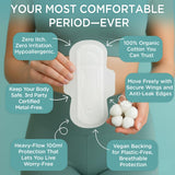 Tampon Tribe ailes anti-fuite pour une protection fiable journée entière.