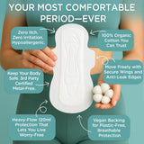 Tampon Tribe ailettes anti-fuite, protection renforcée pendant la nuit.