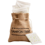 Tampon Tribe coton biologique, protège nocturne avec ailes, pour nuit au sec.