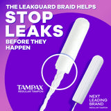 Tampons Tampax Radiant insertion facilitée par la poignée texturée.