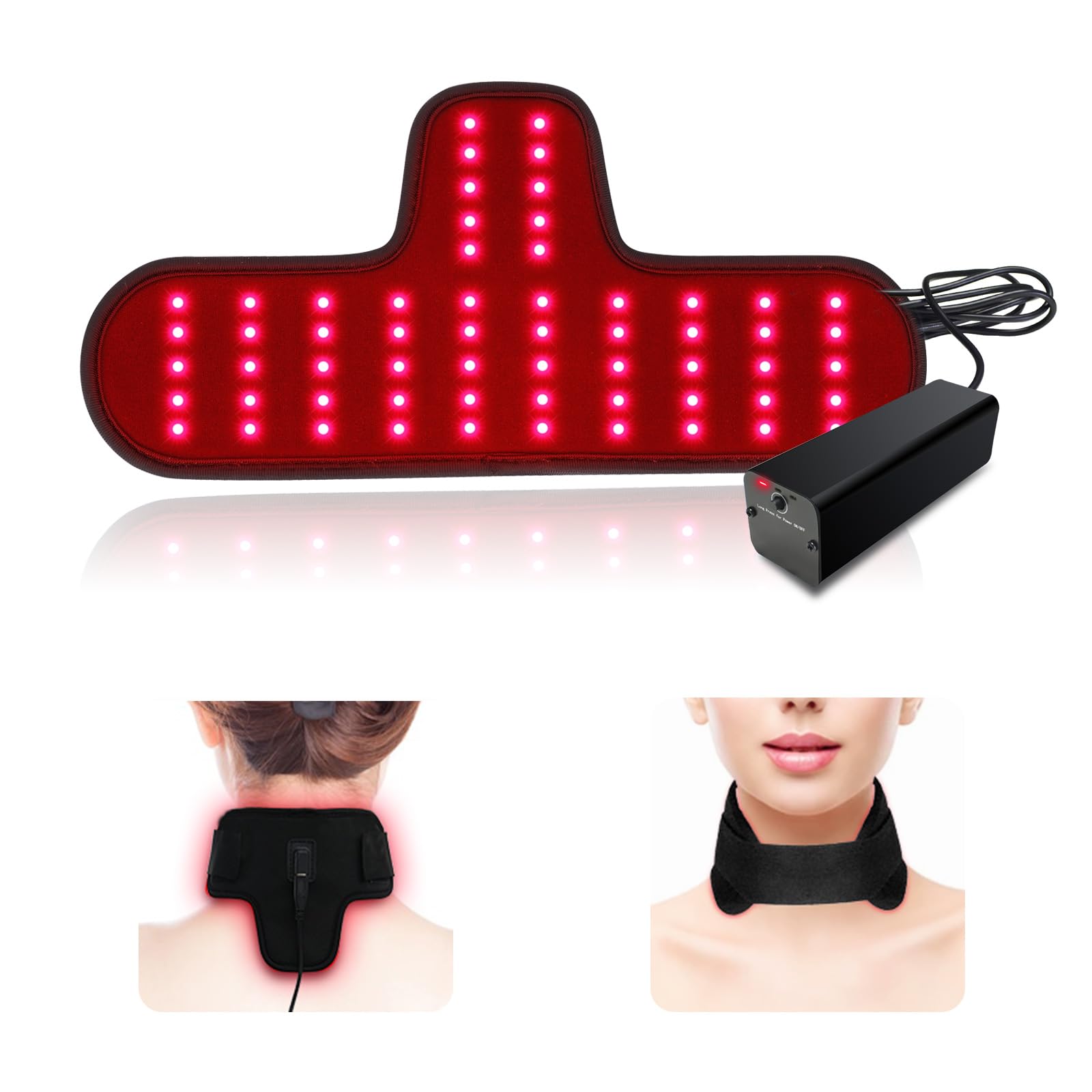Tamthna bandeau lumière rouge pour cou et poignet, confort quotidien et chaleur apaisante.