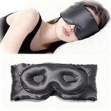 Masque Tangotok en soie de mûrier gris avec contour 3D pour obscurité et confort