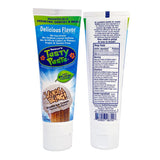 Tanner's Tasty Paste sans sucre et sans gluten, image rassurante pour parents.