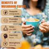 Taoters Café Adaptogène – focus sur la digestion grâce au mélange de champignons.