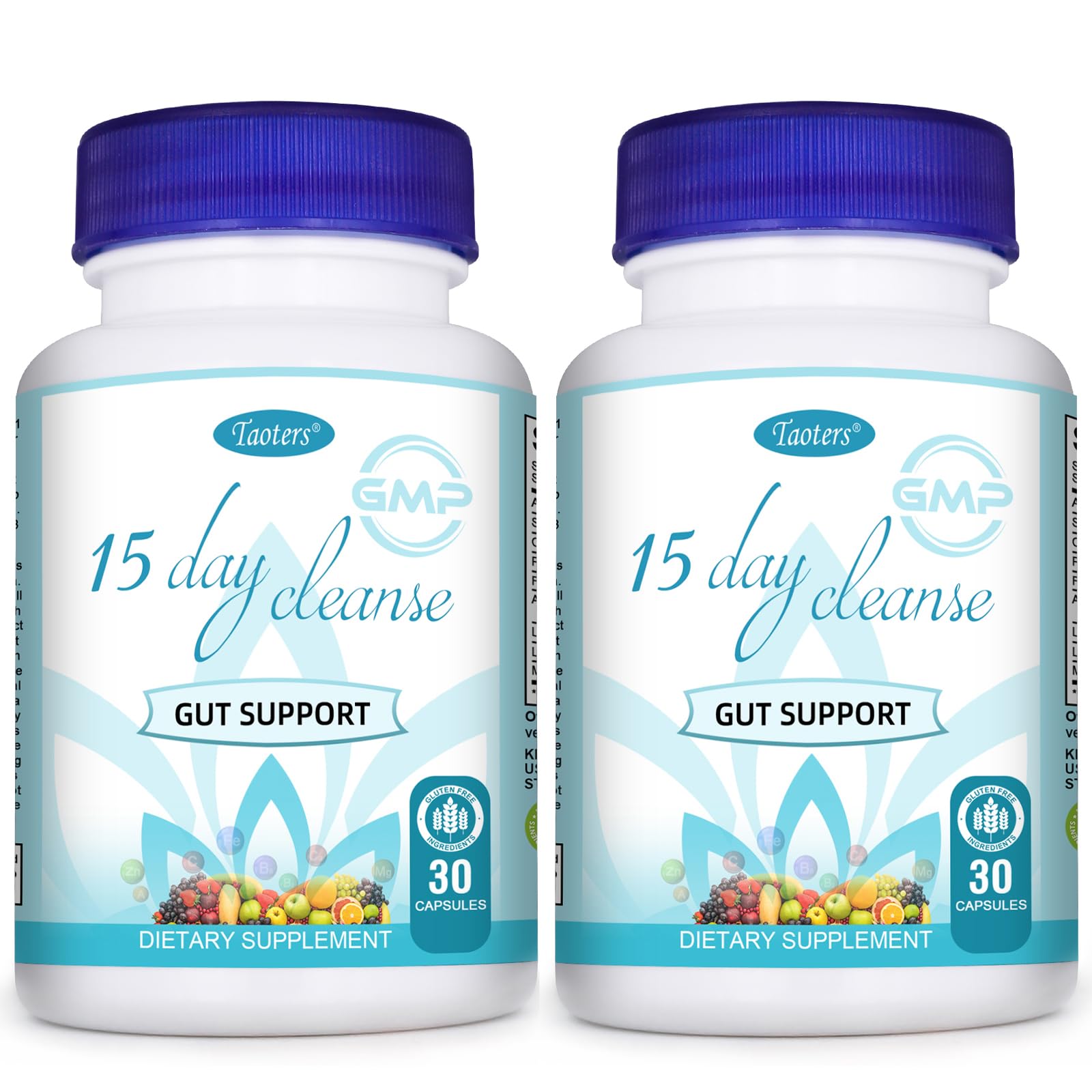 TAOTERS Detox 15 jours pack bouteille: soutien l'équilibre intestinal.