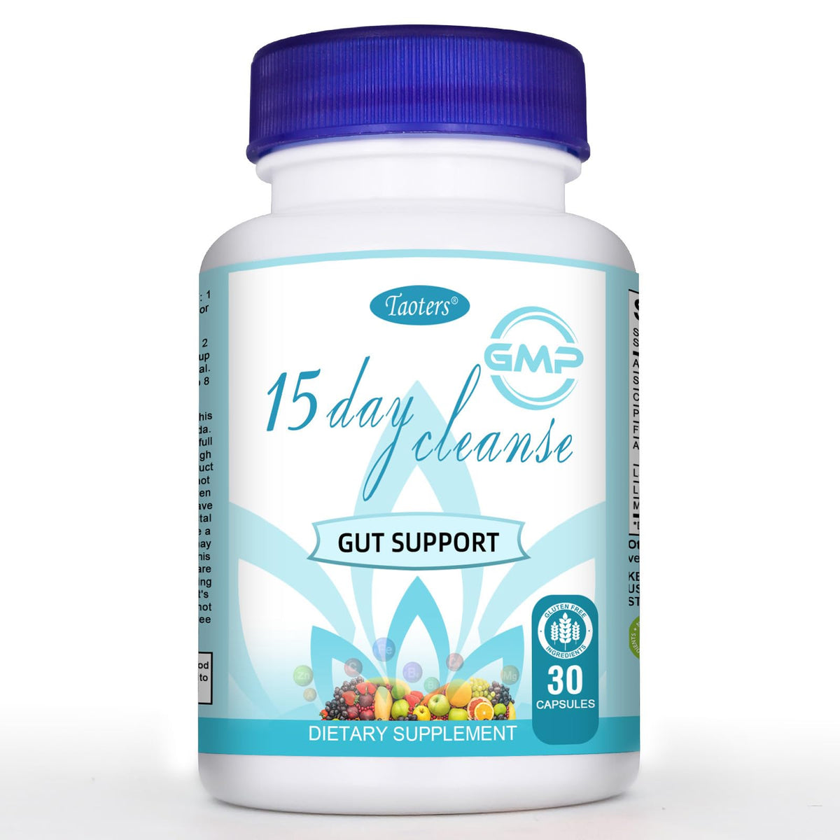 TAOTERS Nettoyage intestinal en 15 jours: bouteille de capsules pour soutien digestif.
