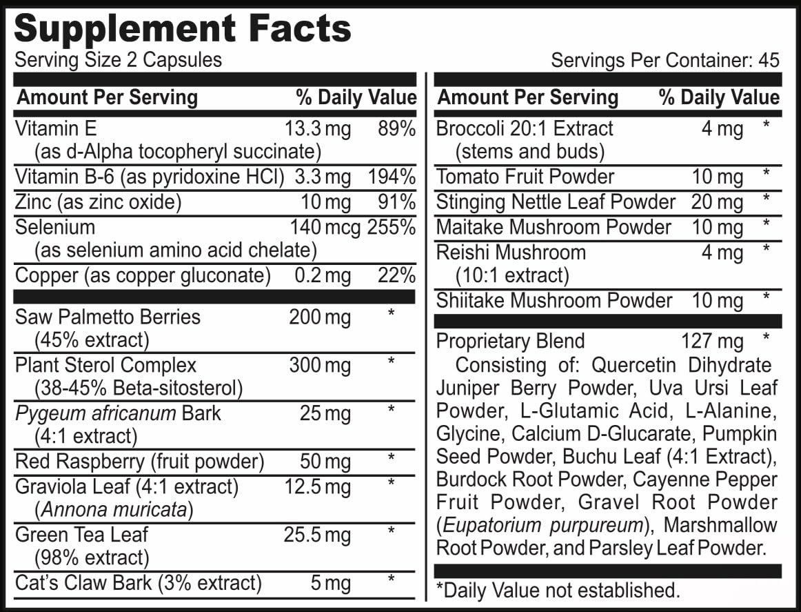 Targeted Science Prostate Supplement, gélules: prises faciles et soutien masculin.