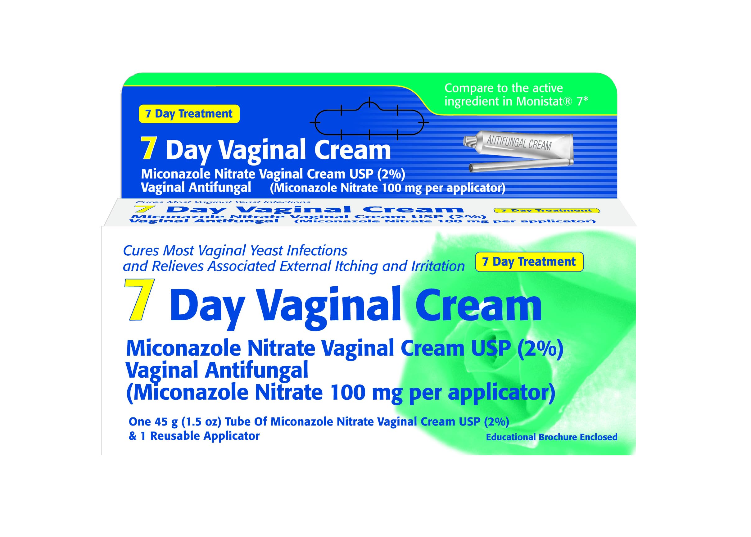TARO Miconazole 7 crème vaginale 2% dans le tube, usage local prévu.