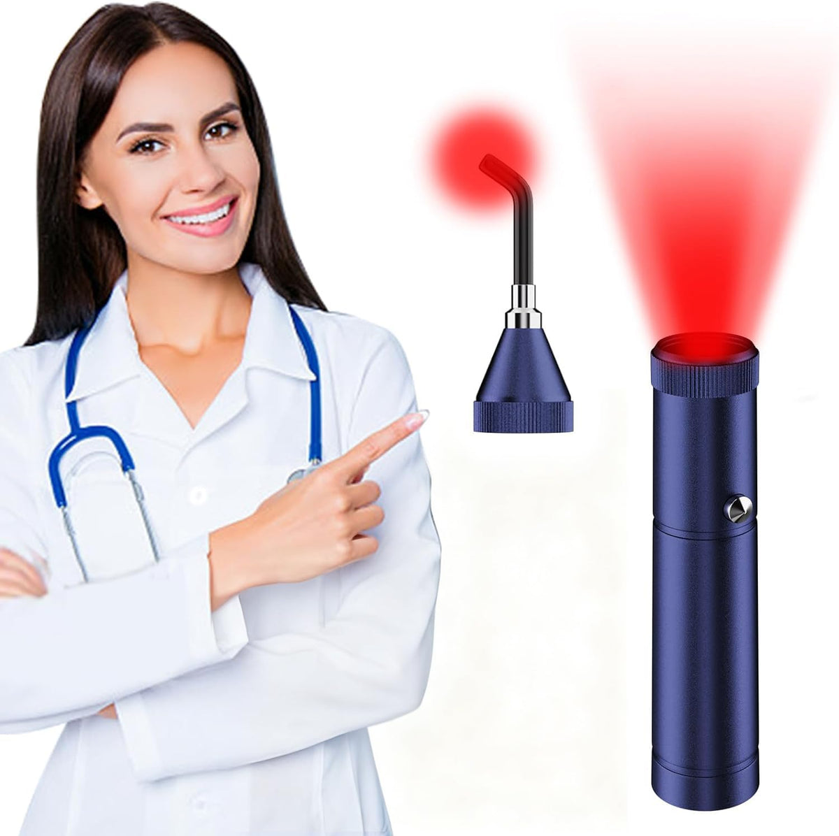 Tashi Lumière Rouge sur visage et lèvres, soutien potentiel à la récupération.