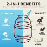 Emballage portable Taste Salud facilitant l'hydratation en déplacement.