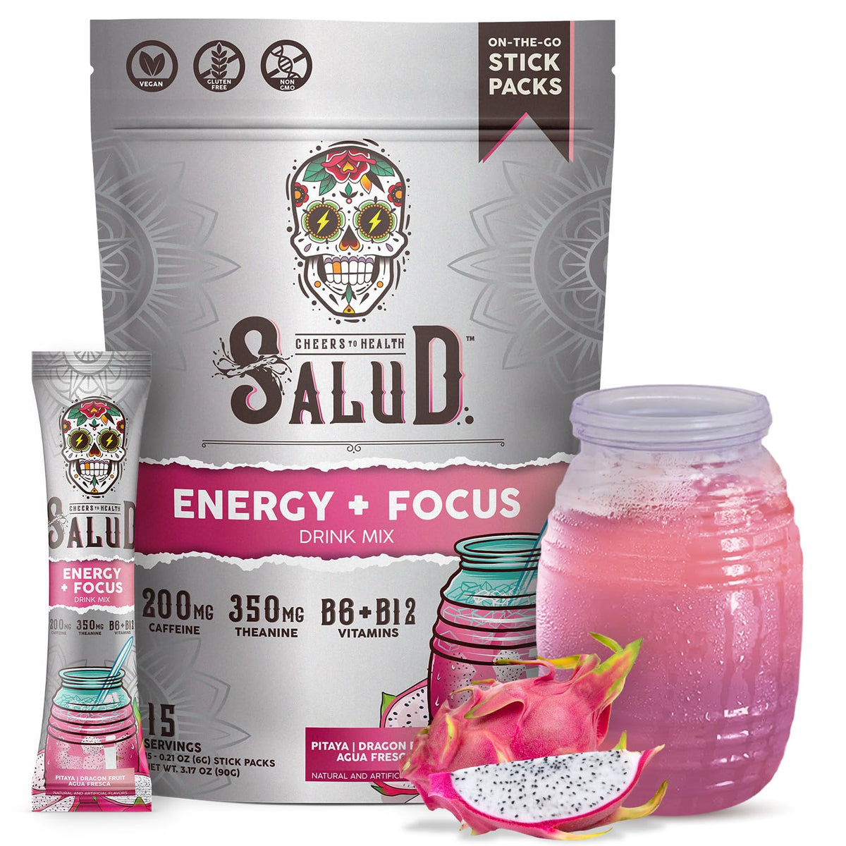 Taste Salud – énergie et concentration avec stick dragon-fruit, pratique matin.