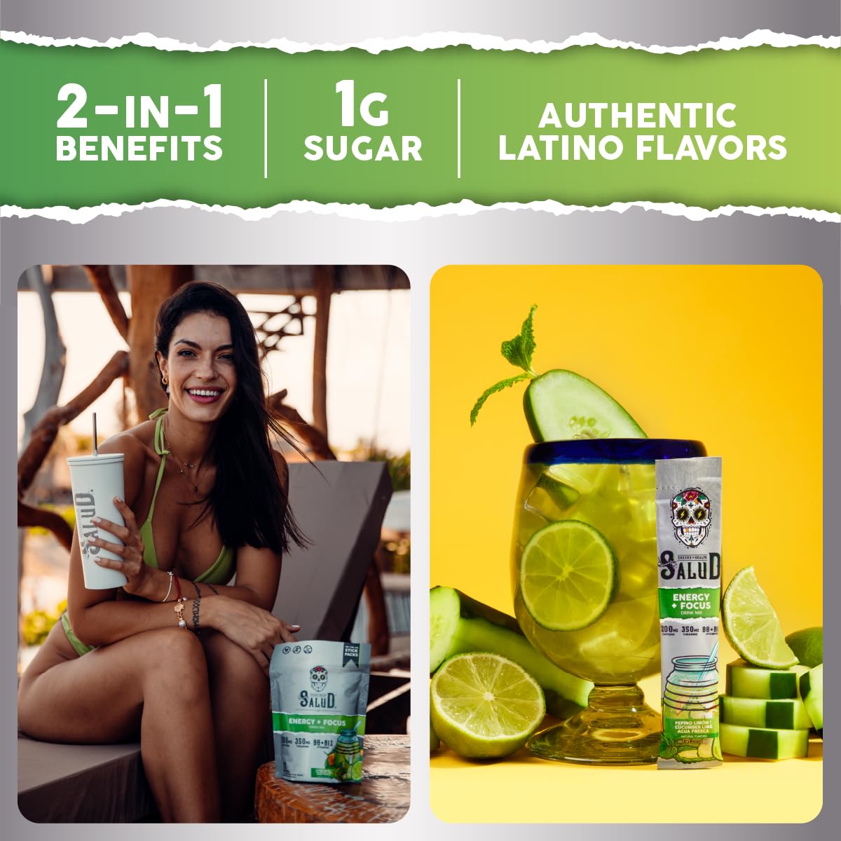 Taste Salud emballage pratique de sachets pour une boisson rapide.