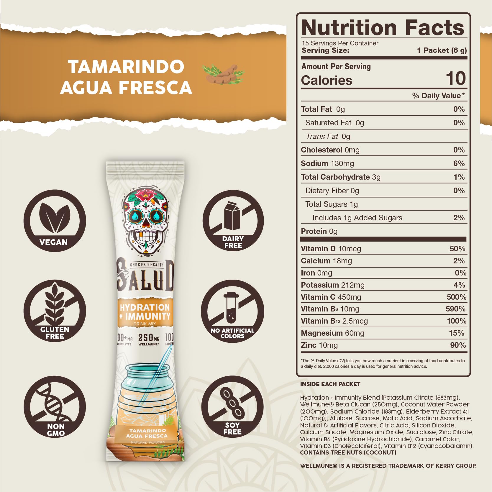 Taste Salud, sels minéraux et coco, soutien hydratation