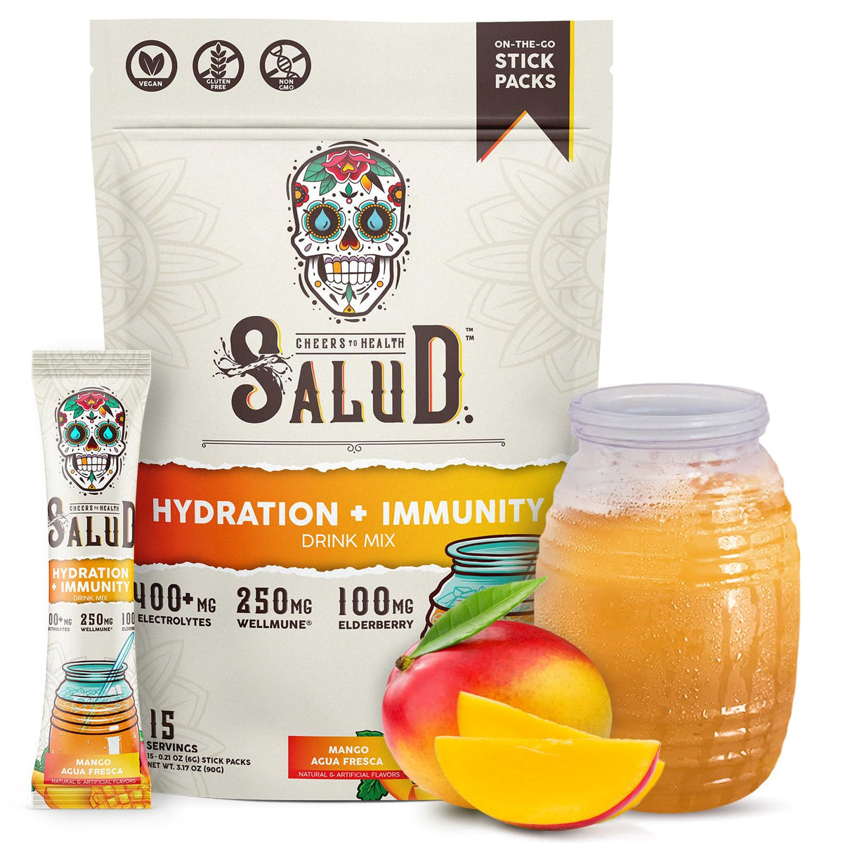 Taste Salud sachet hydratation mangue, pratique avant l'entraînement