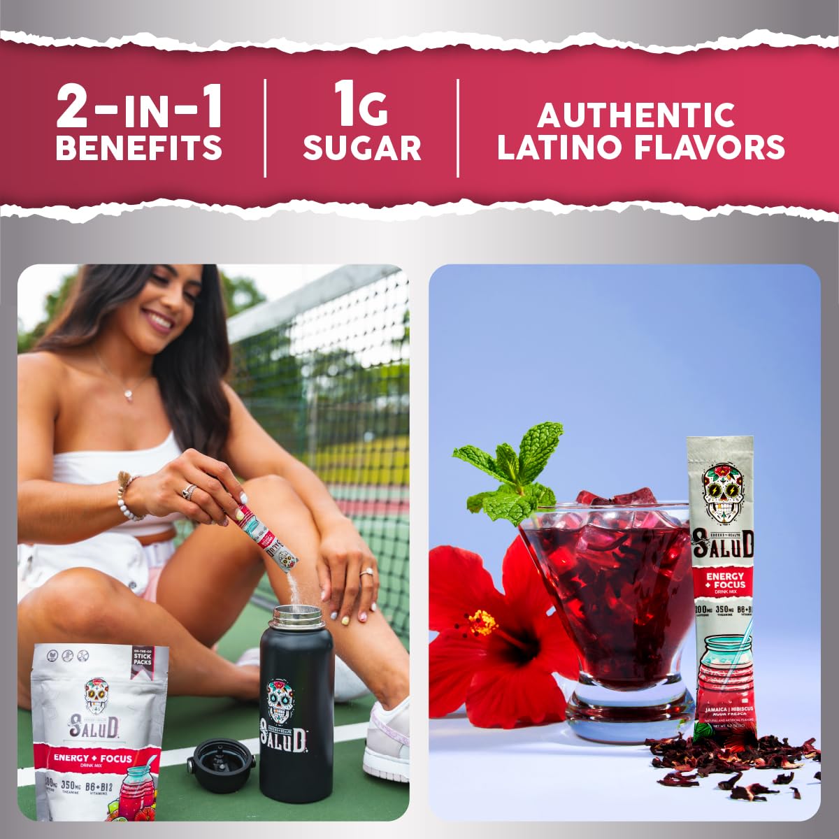 Taste Salud – verre d'eau aromatisé agua fresca, goût fruité et rafraîchissant.