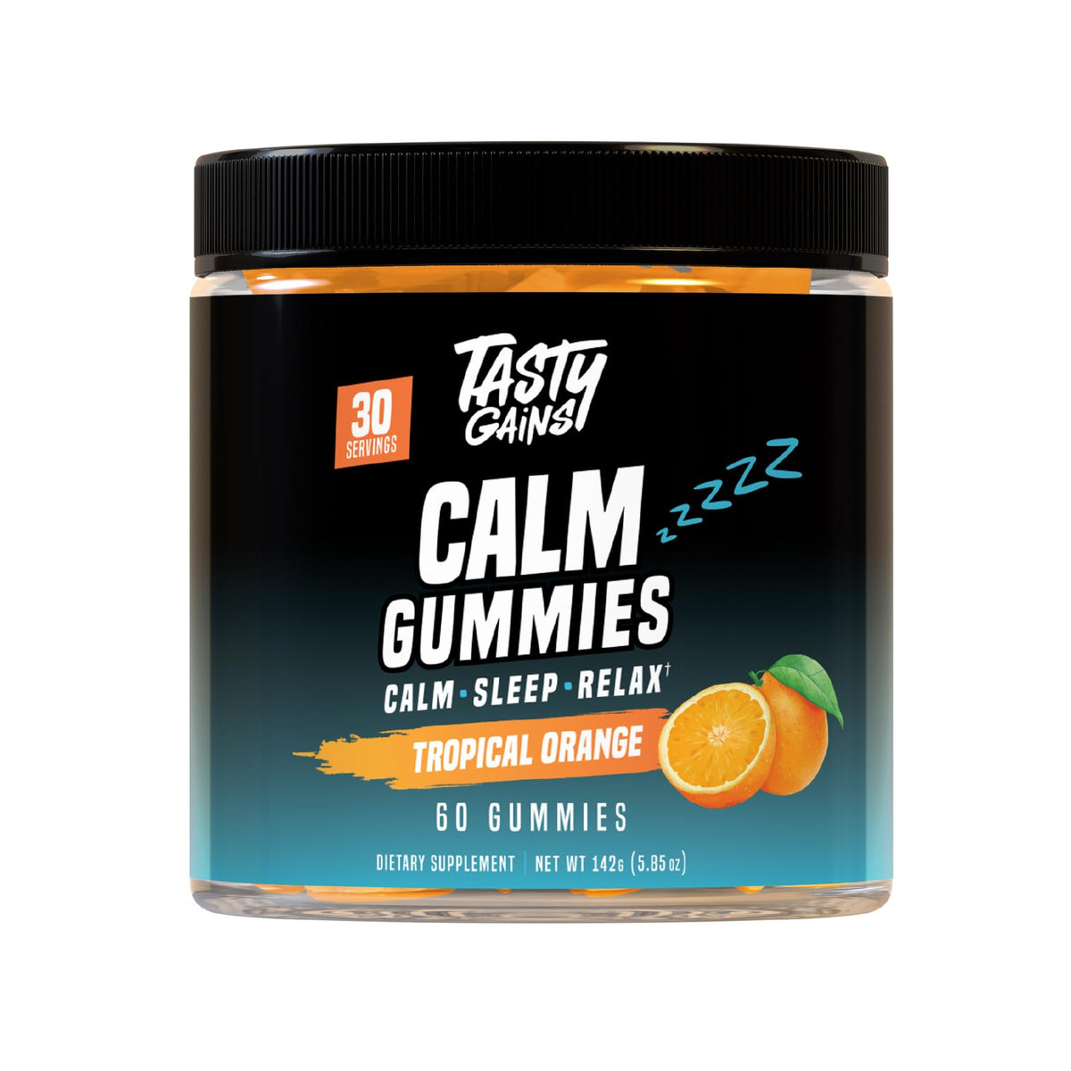 Gomme magnésium citrate 100 mg TASTY GAINS, favorise détente et équilibre quotidien.