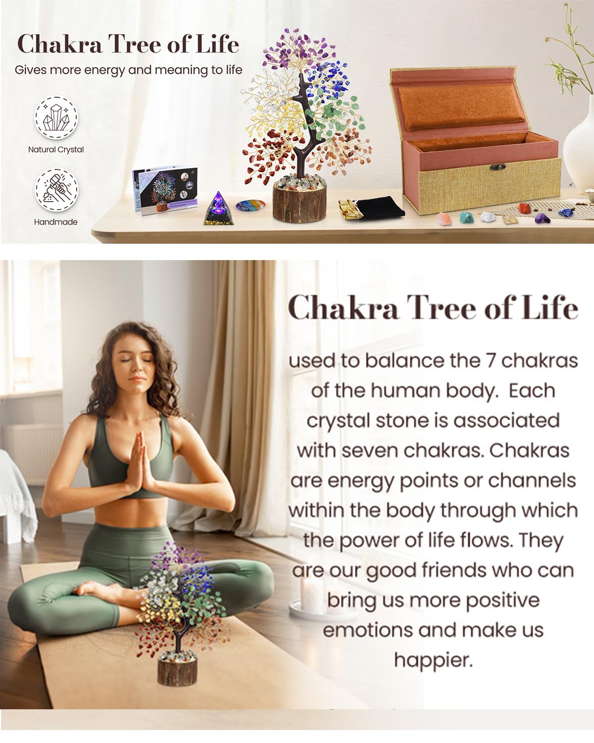 TATOODAA Coffret cadeau élégant pour arbre chakra, parfait pour offrir lors d’une occasion spéciale.