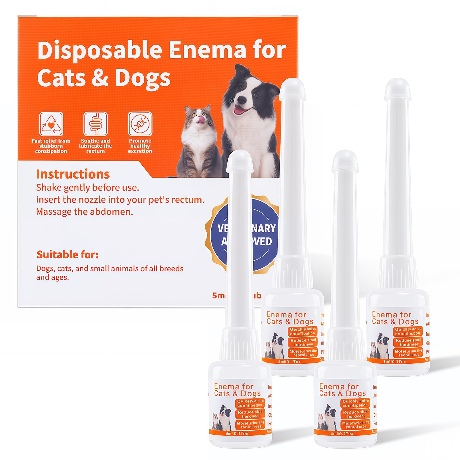 Tauphete lavement jetable pour chats et chiens – pratique et sûr.