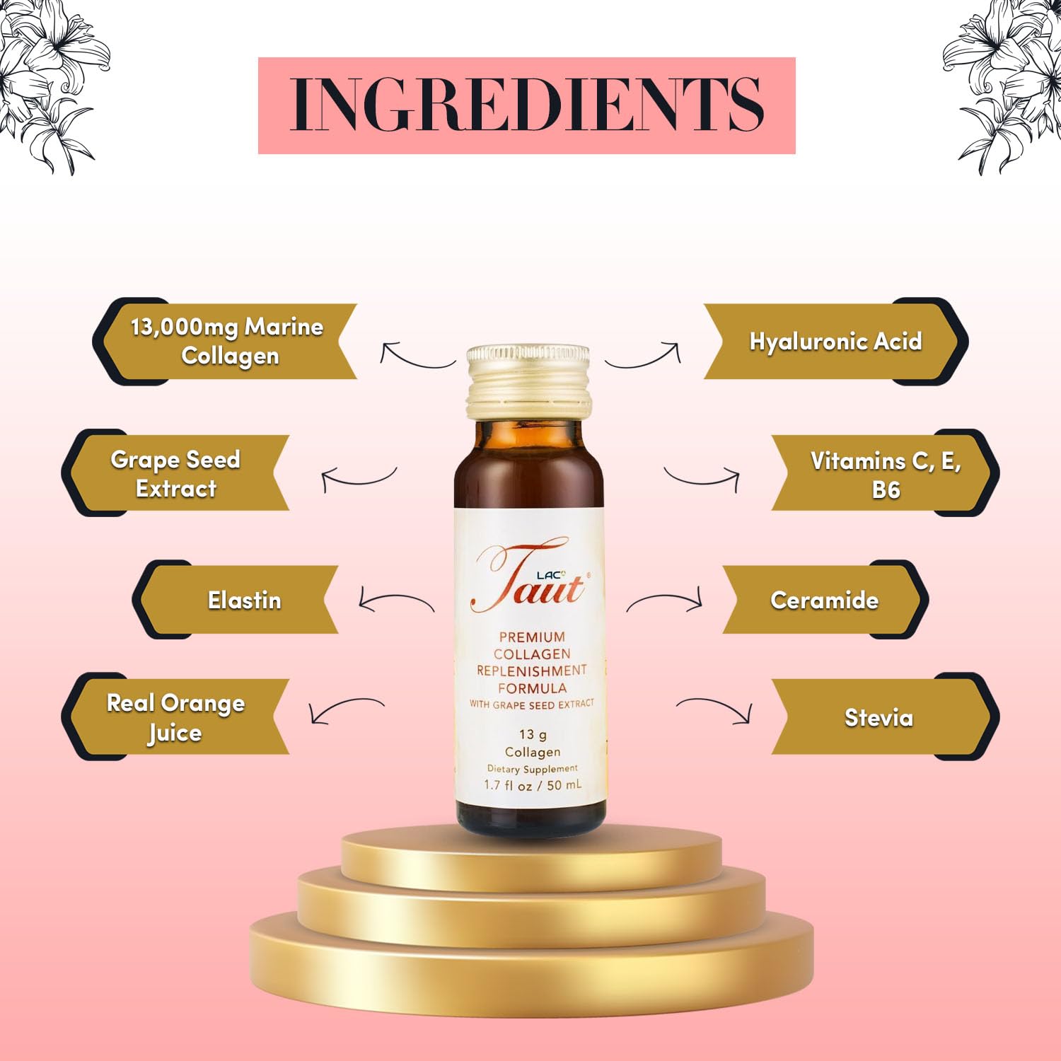 TAUT Collagène Liquide – boite-packaging : format pratique pour une routine quotidienne