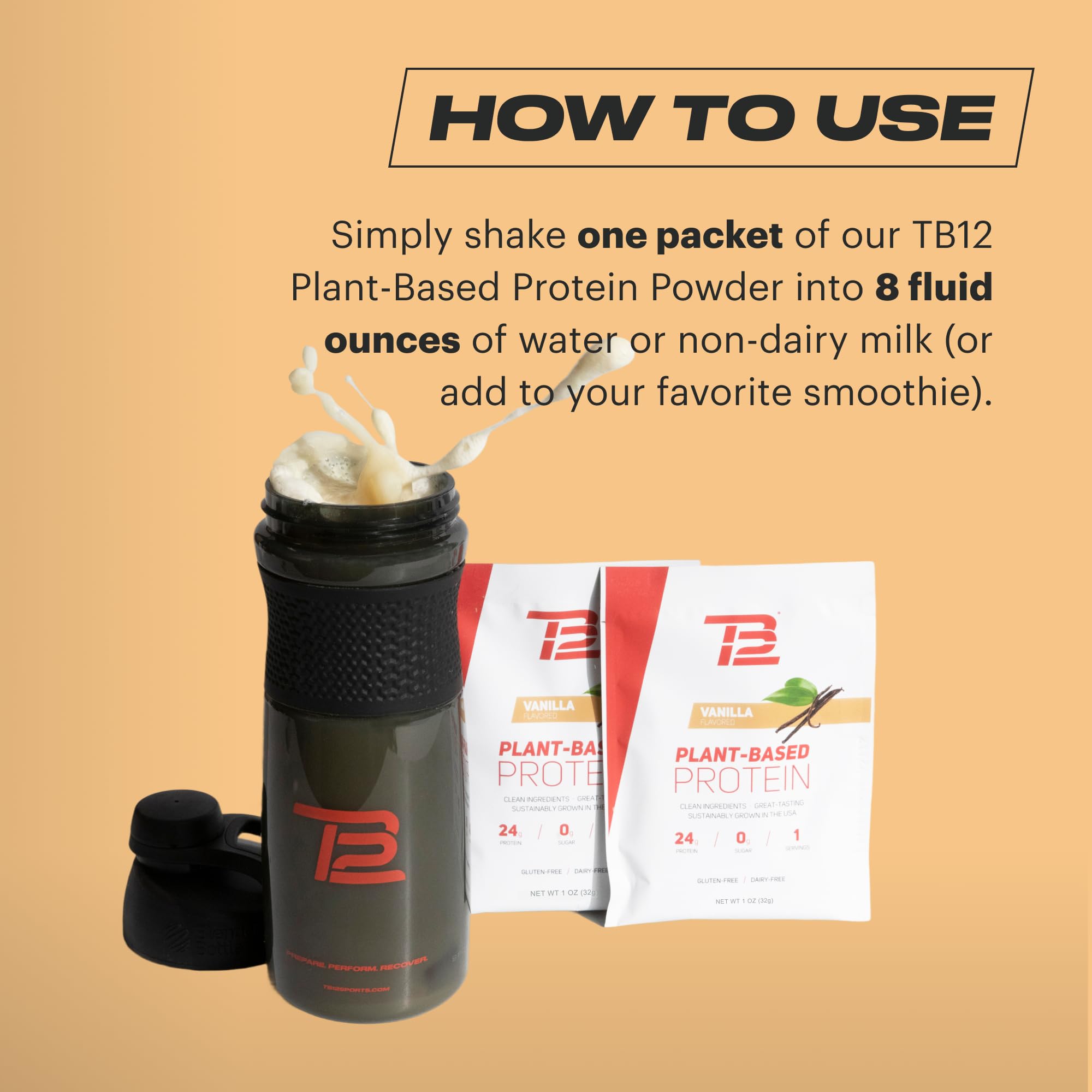 TB12 poudre protéinée végétale vanille pois extrait ingrédients d'origine végétale