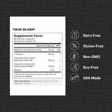 TB12 Sleep: tableau-ingredients peut évoquer une sensation de calme propice au repos.