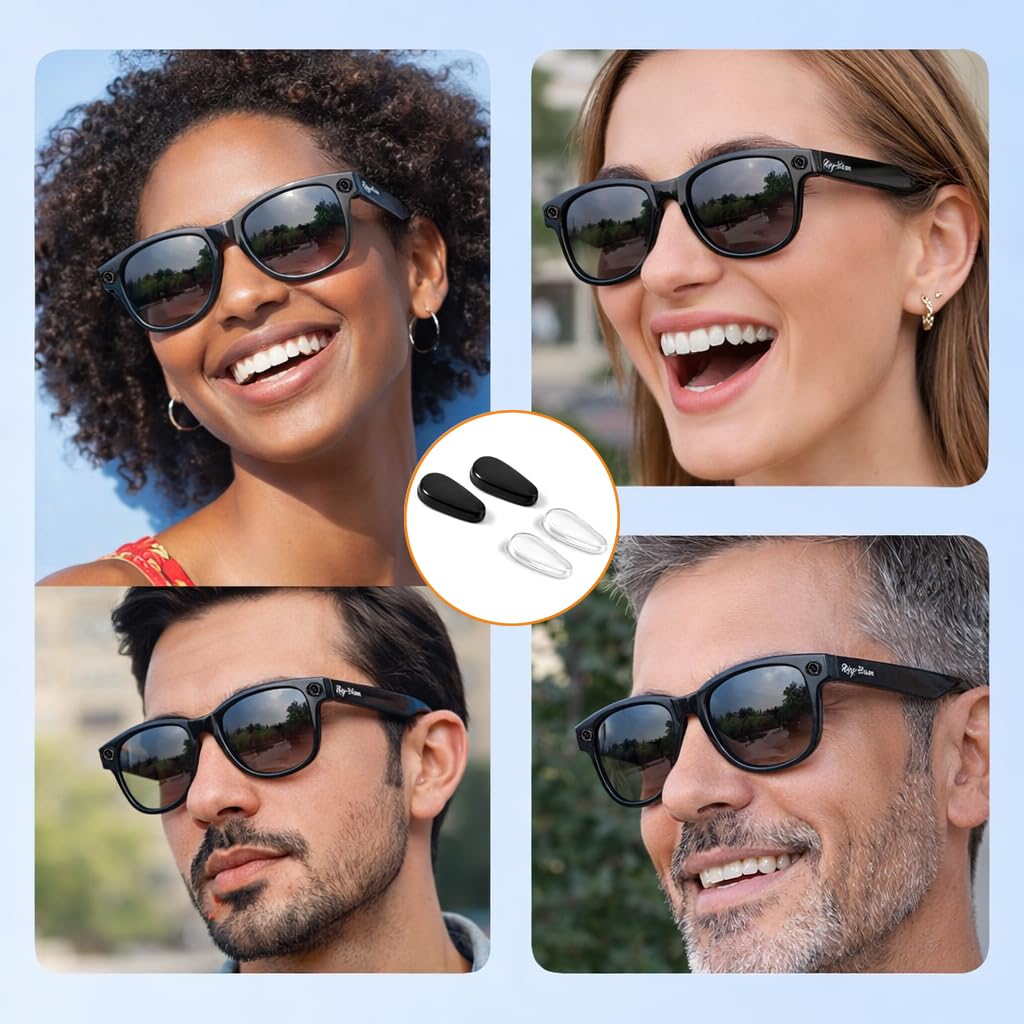 TBATAIL installation facile coussin nez Ray-Ban Meta Wayfarer, pose rapide et sans outil.