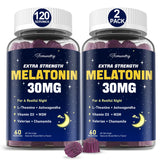 Gomme Tcemundry Mélatonine 30 mg en bouteille, soutien potentiel au sommeil naturel.