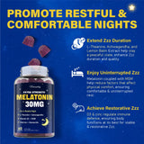 Gommes Tcemundry Mélatonine 30 mg – saveur fruits rouges naturels et prise agréable.