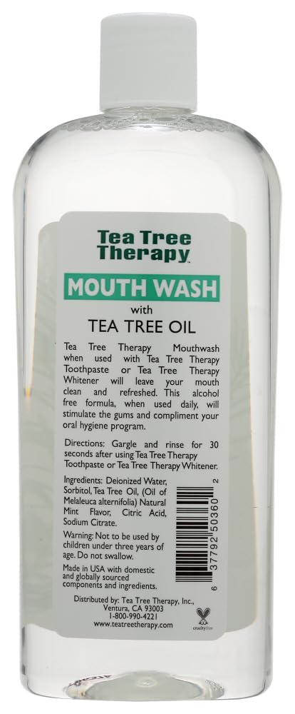 Tea Tree Therapy bouche-menthe-fraiche: sensation rafraîchissante et hygiène buccale.