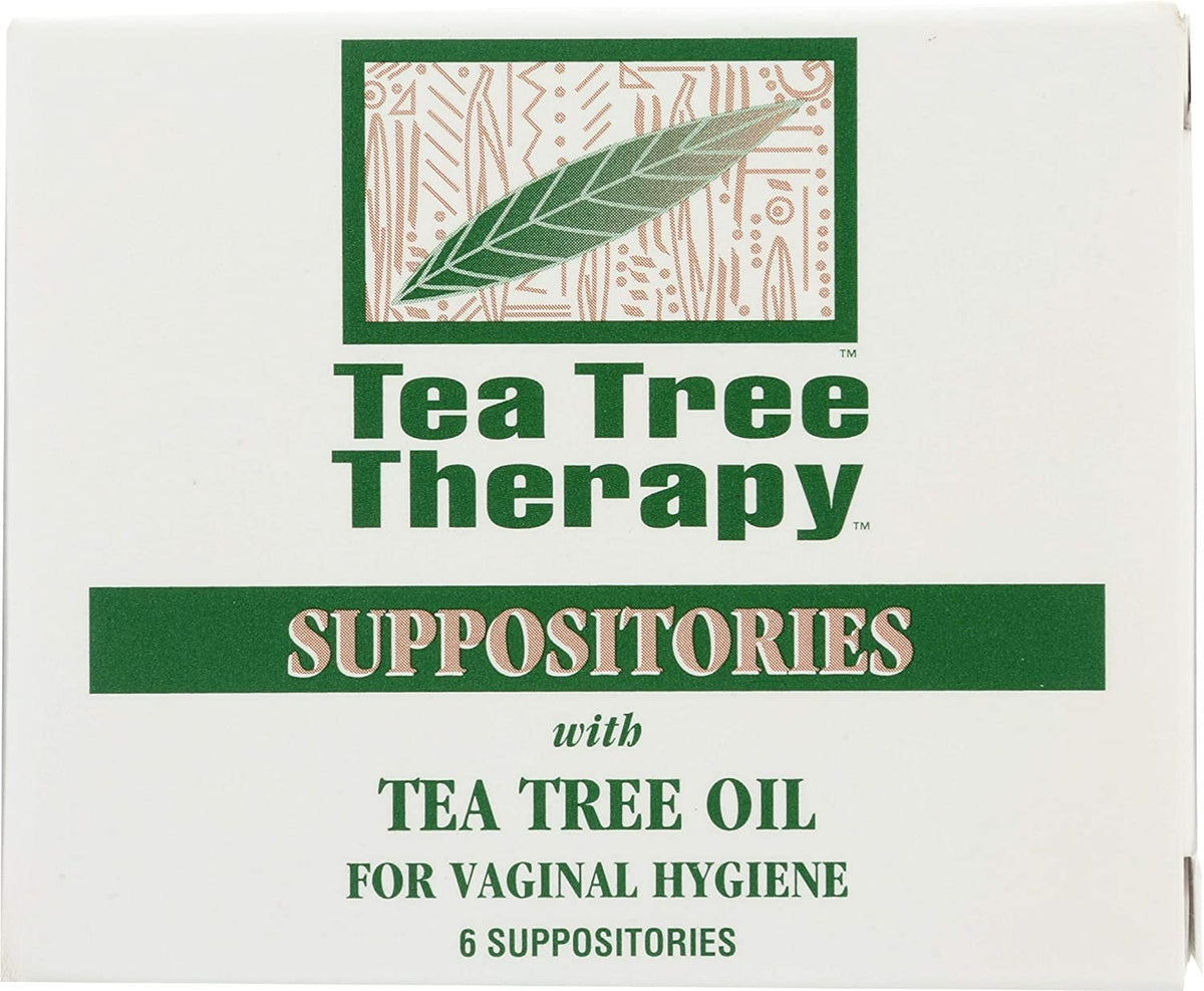 Suppositoires Tea Tree Therapy, 6 unités, prêt à l’emploi pour l’hygiène intime