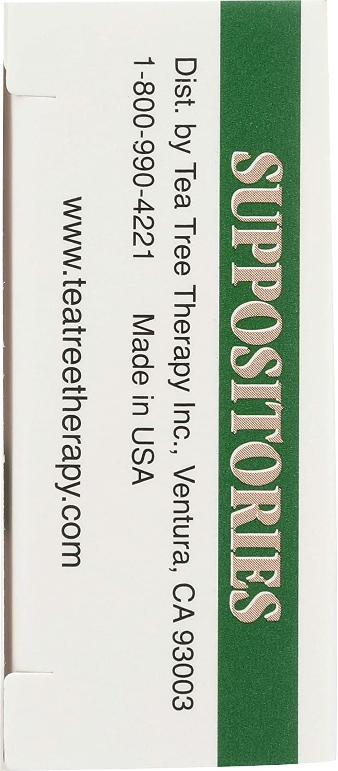 Texture douce des suppositoires Tea Tree Therapy pour insertion confortable