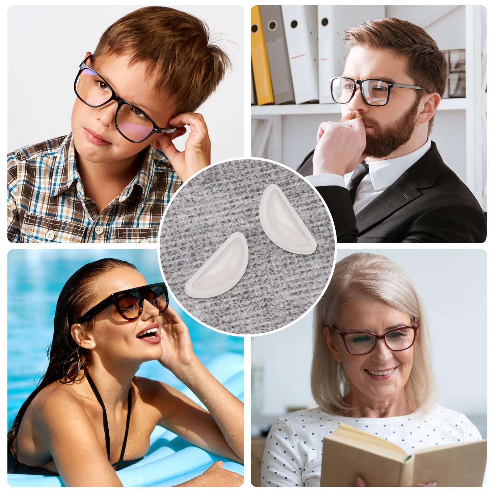 Application facile d’un coussinet nasal Tecbeauty sur une lunette