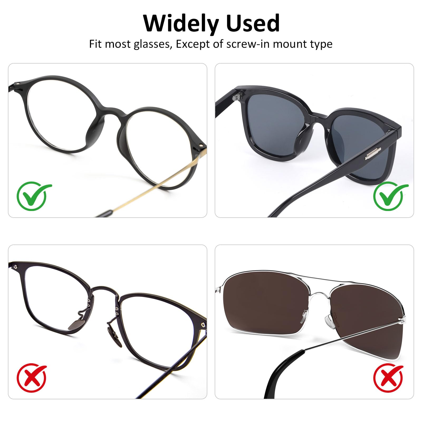 Lunettes compatibles Tecbeauty avec diverses montures et solaires