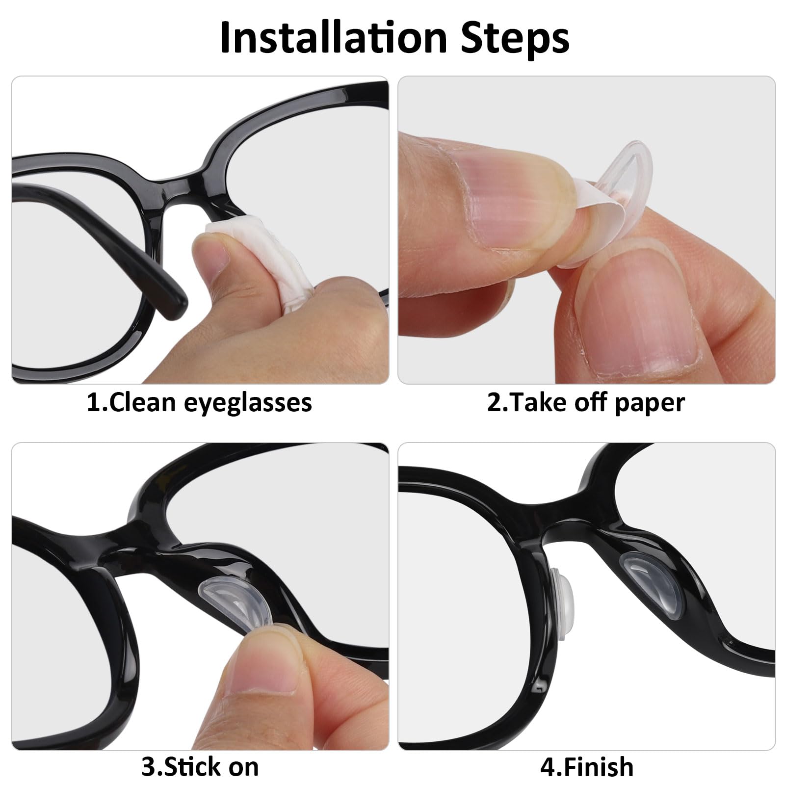 Coussinet nasal Tecbeauty auto-adhésif et transparent pour lunettes