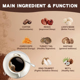 Tecepec Café champignons énergie et concentration pour les tâches quotidiennes.