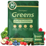 Tecepec Gommes Verts Quotidiennes, bouteille pratique pour l'apport quotidien.