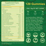 Tecepec Greens Daily Gummies – prébiotiques et fibres, soutien digestif quotidien.