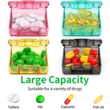 TecQach boîte pilules 8 compartiments, rangement organisé pour différents compléments.