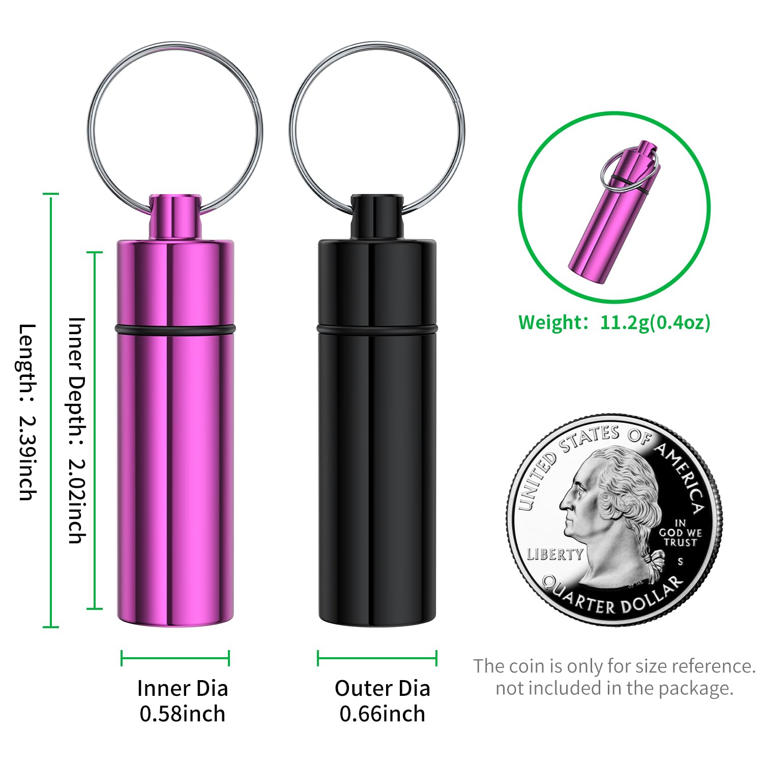 TecQach boite-pilules aluminium impermeable – protège les pilules contre l'humidité.