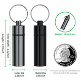 TecQach étui pilules metal compact 2-pack léger et durable