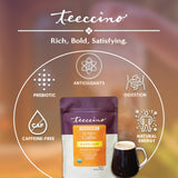 Teeccino Hazelnut Instant — cuillère-dose pour préparer rapidement une boisson veloutée.