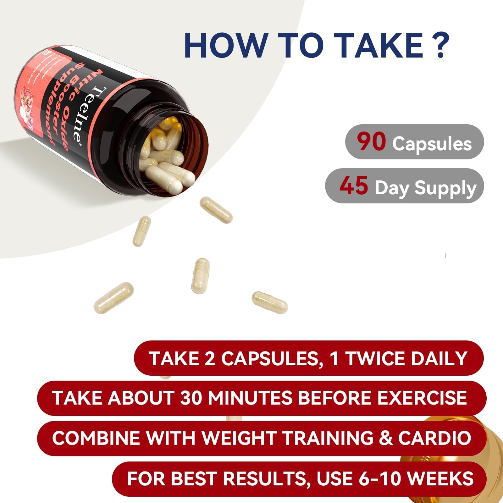 Teelne Nitric Oxide Booster, silhouette musculaire évoquant l’endurance lors d’un entraînement
