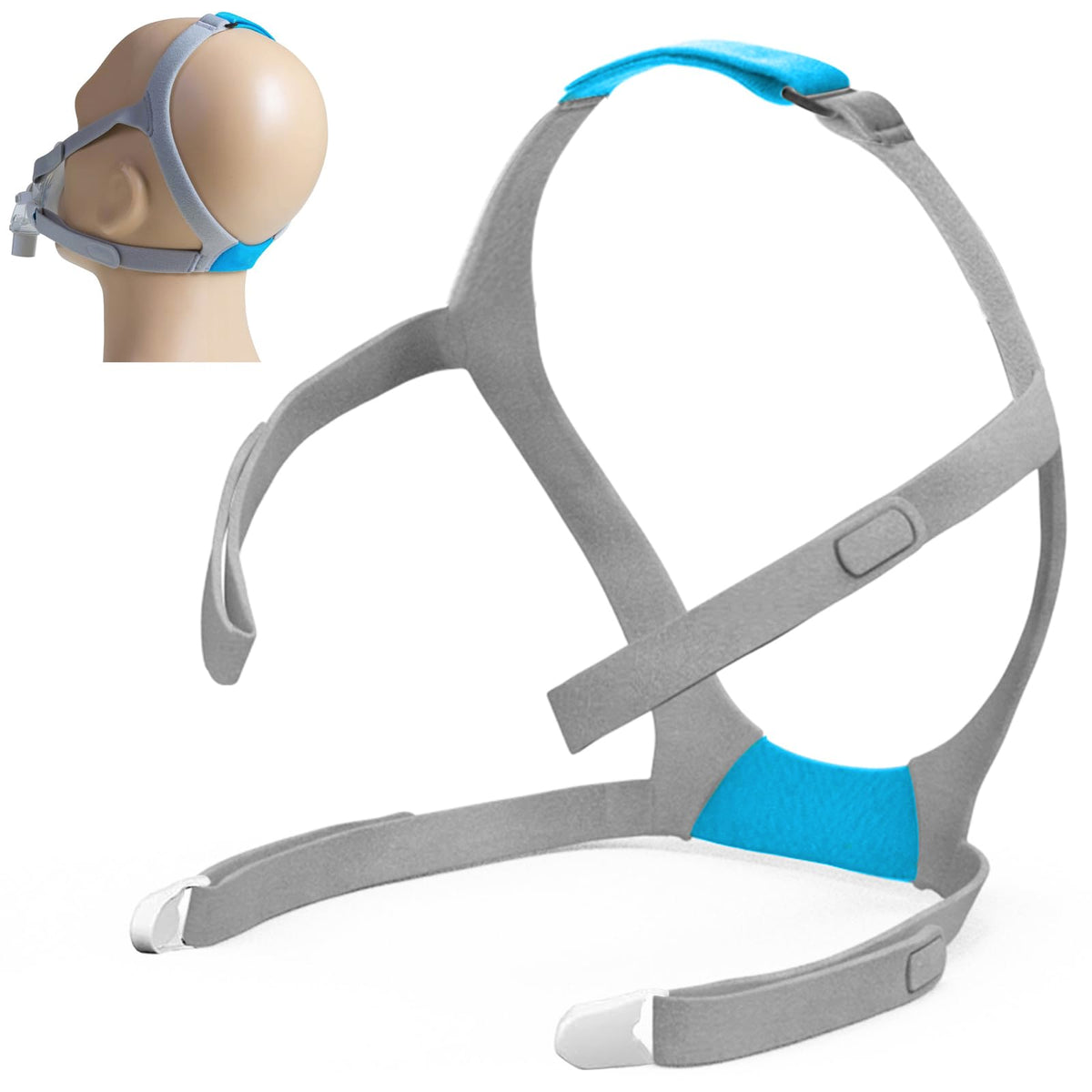 Tegneo sangle de tête Airfit F30: remplacement pratique pour le masque CPAP.